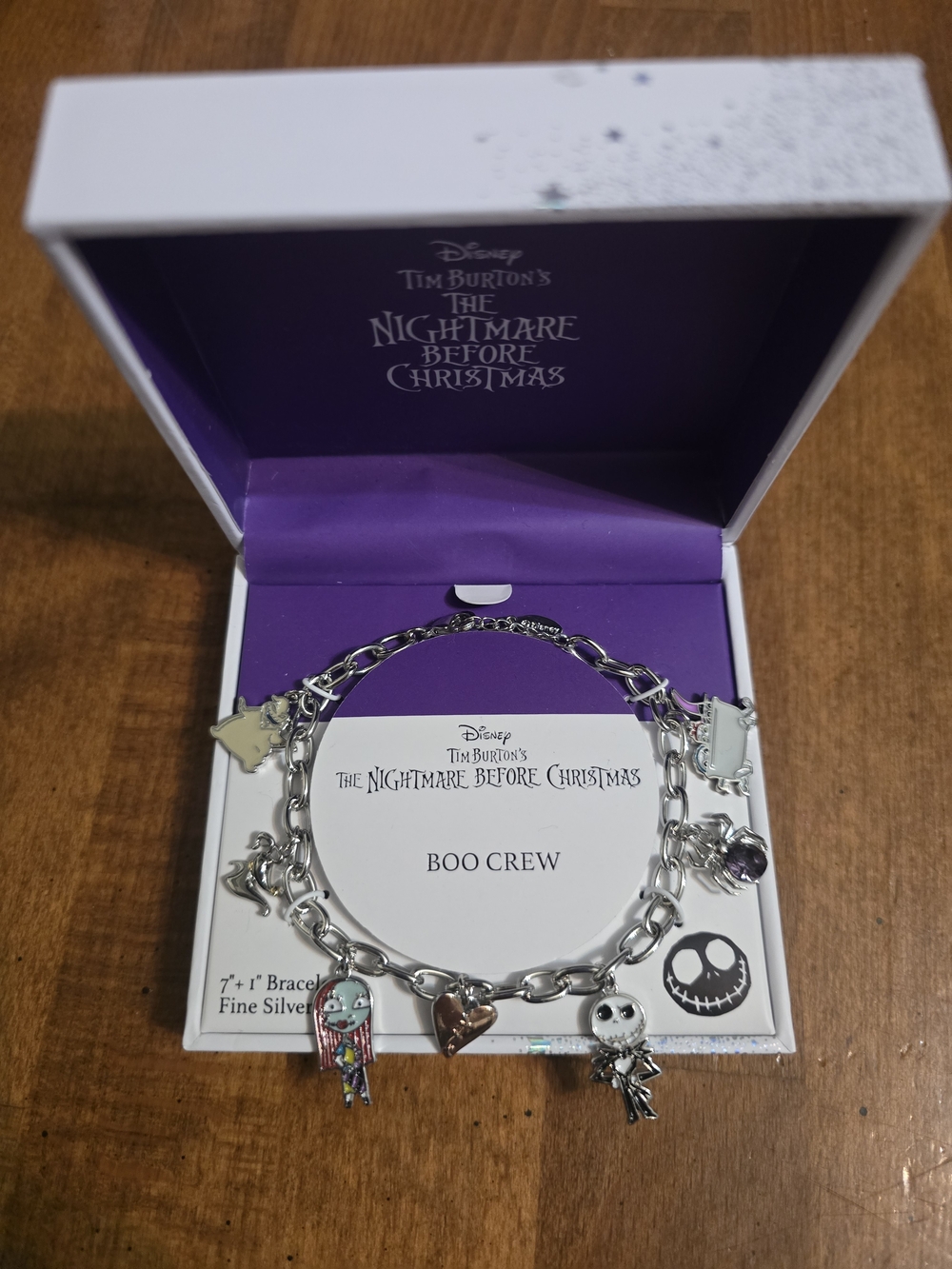 The Nightmare Before Christmas "Boo Crew" Silver Charm Bracelet